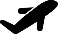 Airplane Filled Silhouette Outline Icon Svg Set, Free Vectors File